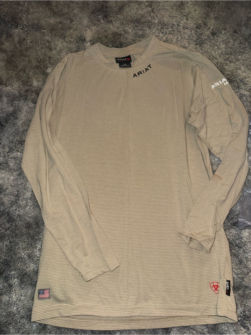 Ariat Men’s Long Sleeve Performance Shirt - Tan